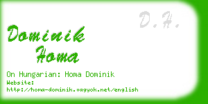 dominik homa business card